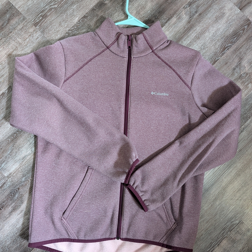 Columbia Mauve Heather Full-Zip Jacket